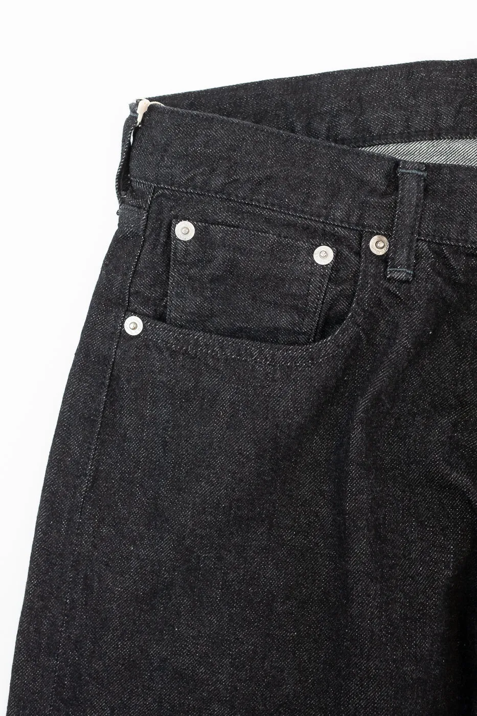 1382-12DB - No. 1 Five Pocket Selvedge Denim - Black