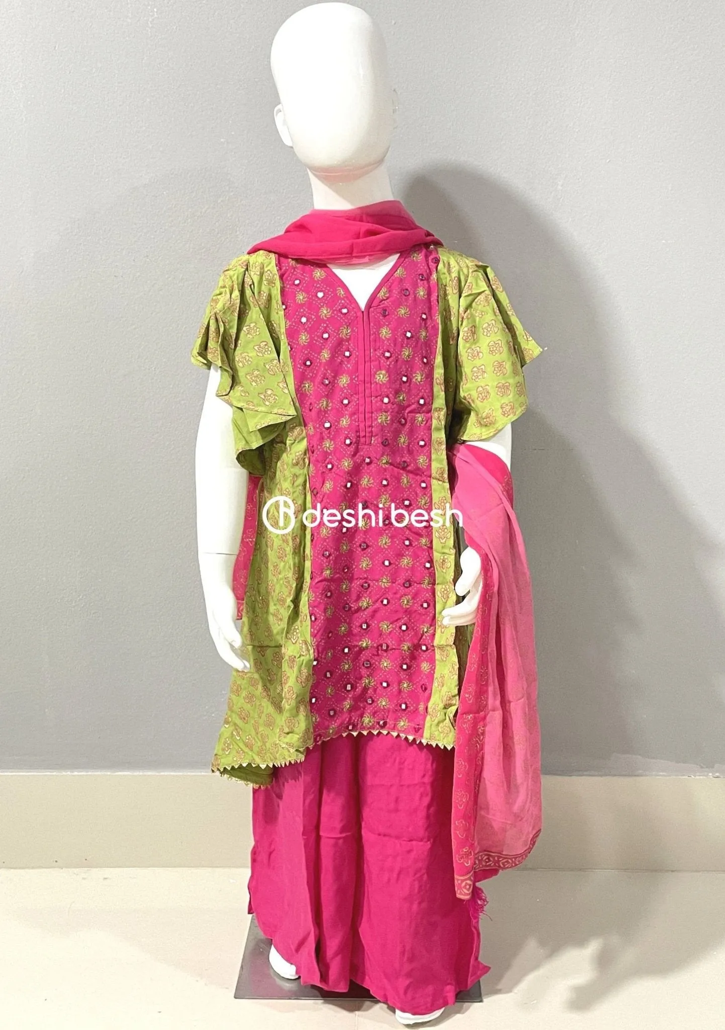 Aarong Printed Embroidered Linen Shalwar Suit