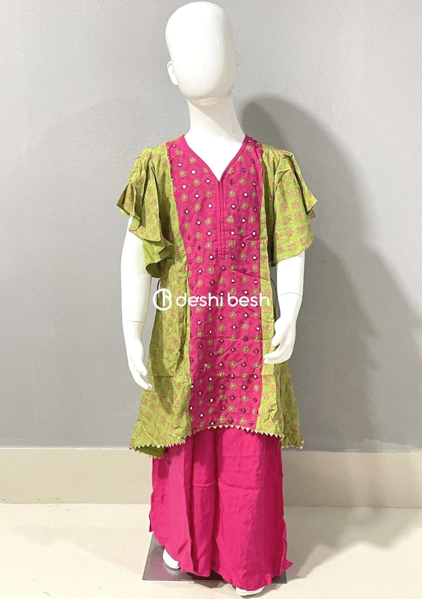 Aarong Printed Embroidered Linen Shalwar Suit