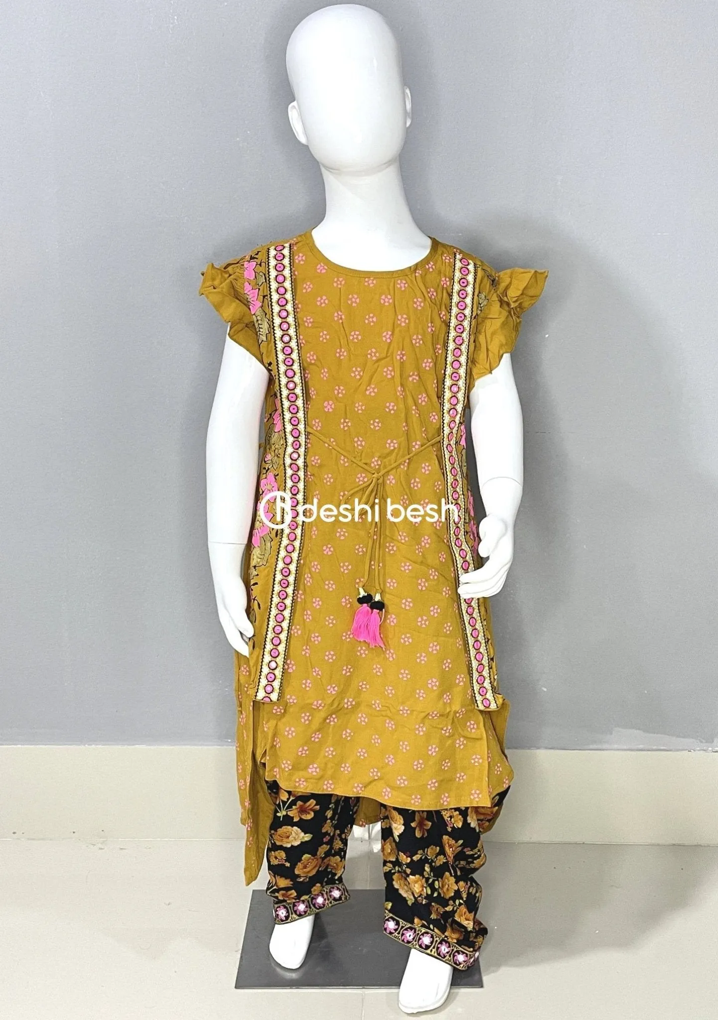 Aarong Printed Embroidered Linen Shalwar Suit