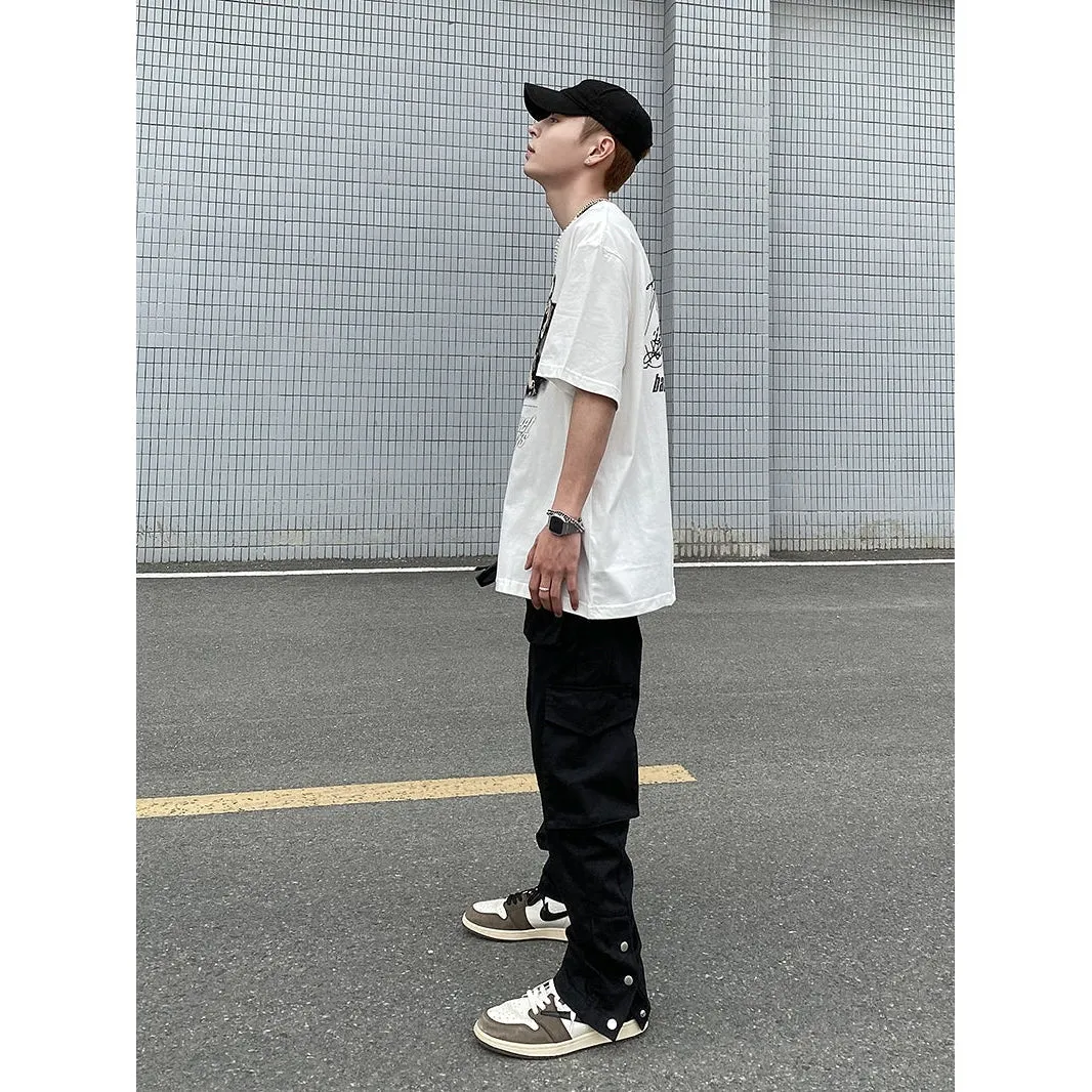 Adjustable Hem Drawstring Pants