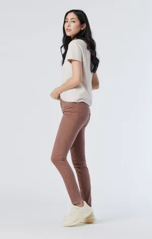 ALISSA SUPER SKINNY IN ACORN SATEEN TWILL