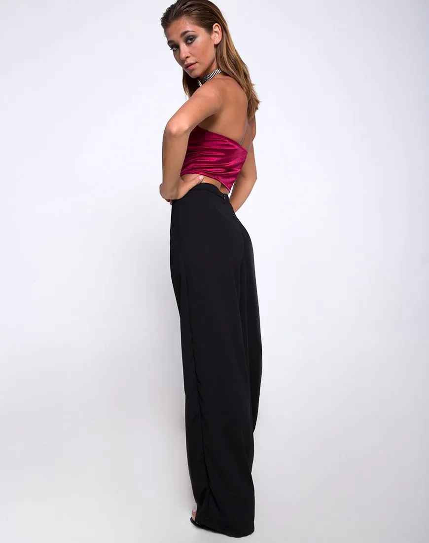 Ari Palazzo Pant in Black