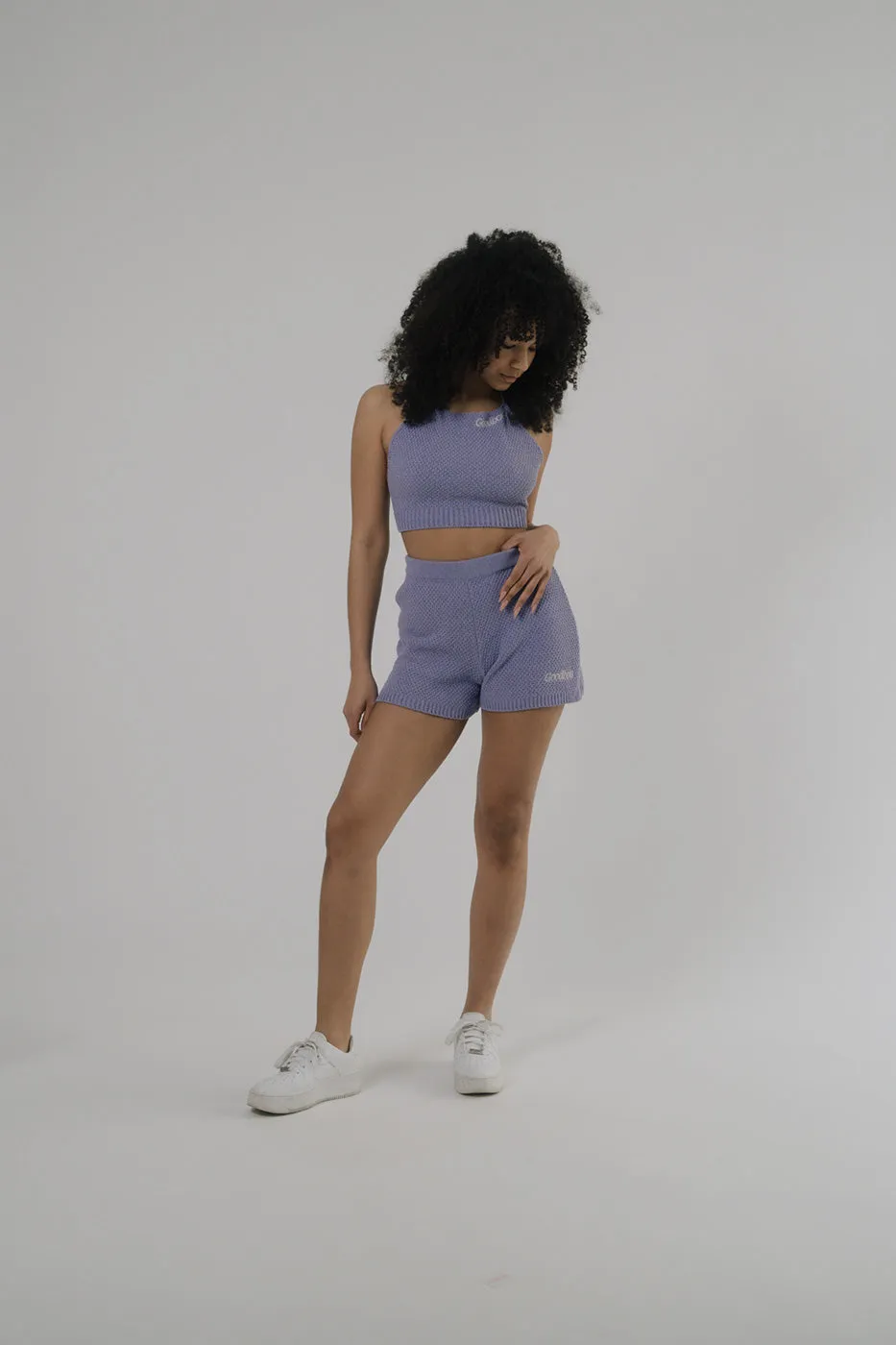 BALANCE KNIT SHORTS LILAC