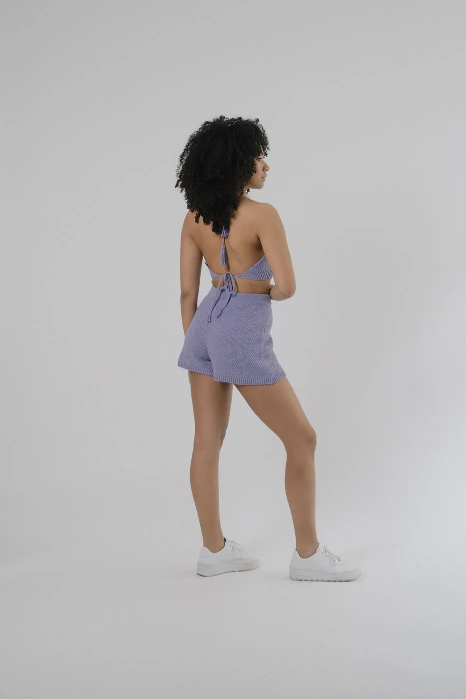 BALANCE KNIT SHORTS LILAC