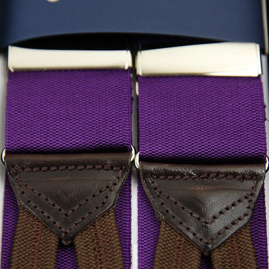 Barathea Braces - Purple