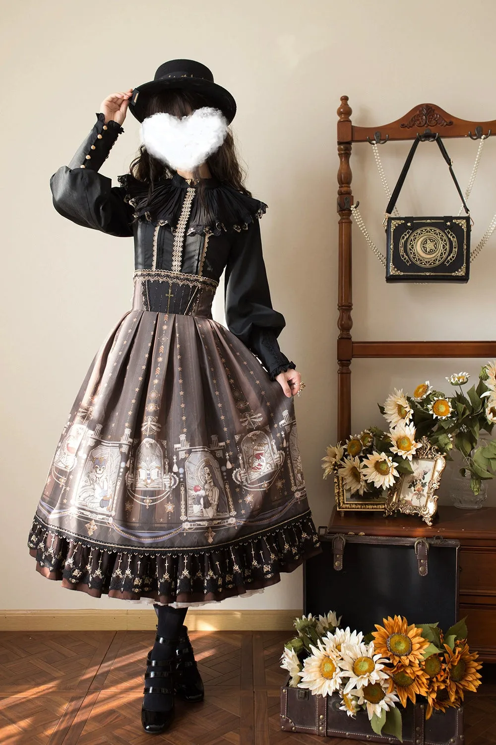 (BFM)Miss Point~Demon Hunting Notes~ Gothic Lolita SK Fishbone Skirt