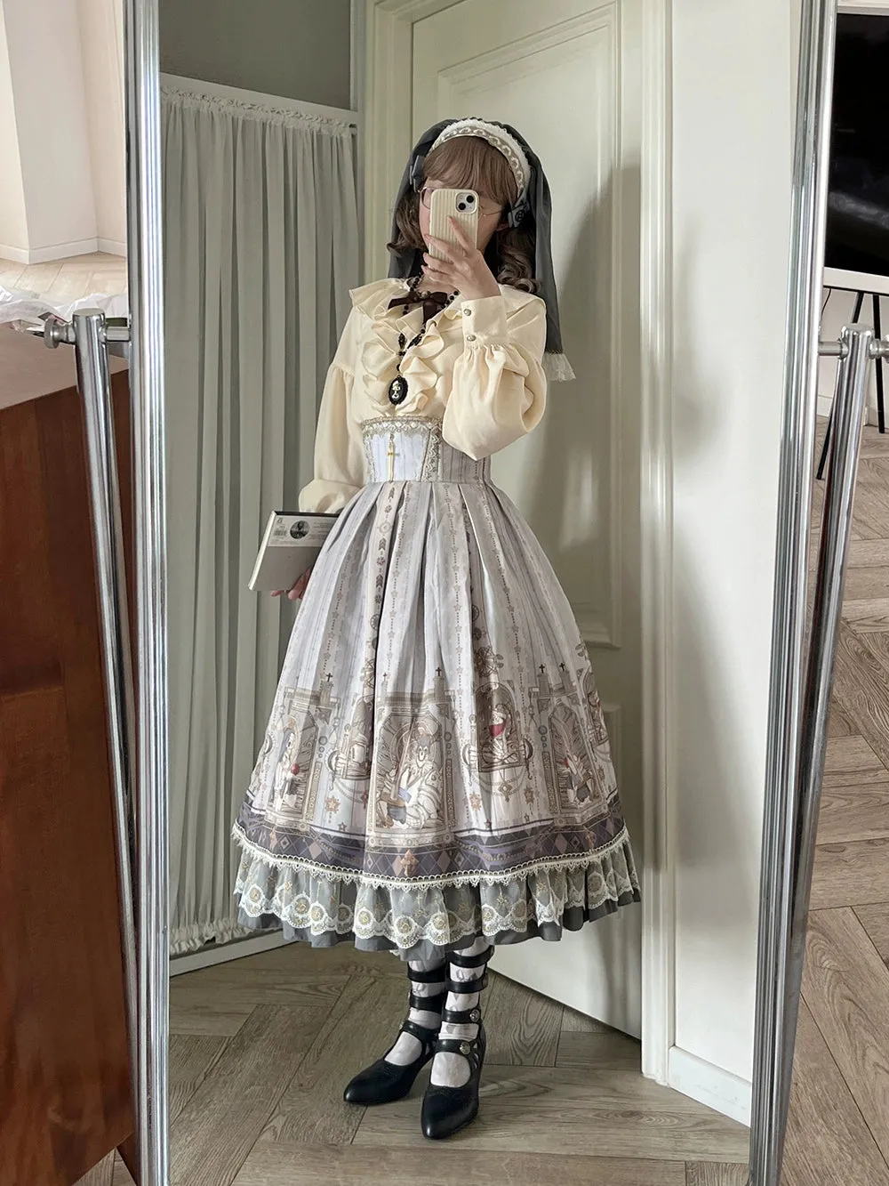 (BFM)Miss Point~Demon Hunting Notes~ Gothic Lolita SK Fishbone Skirt