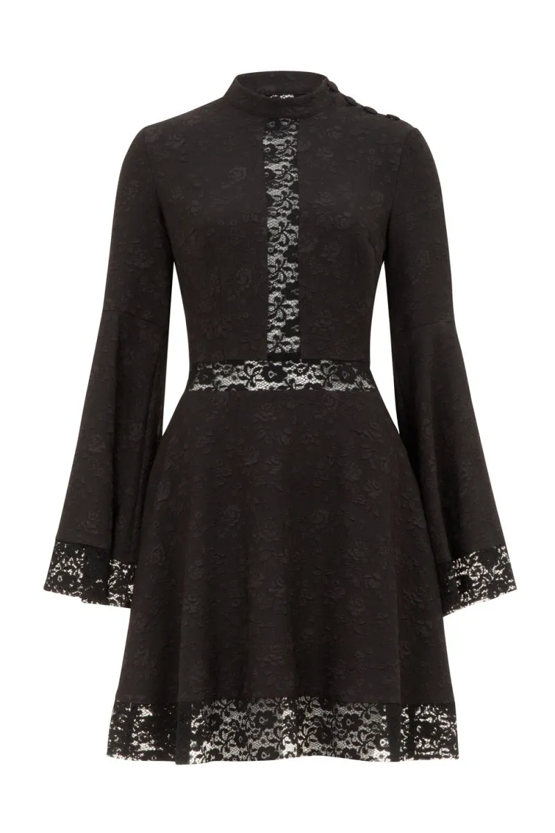 Black Flare Lace Dress