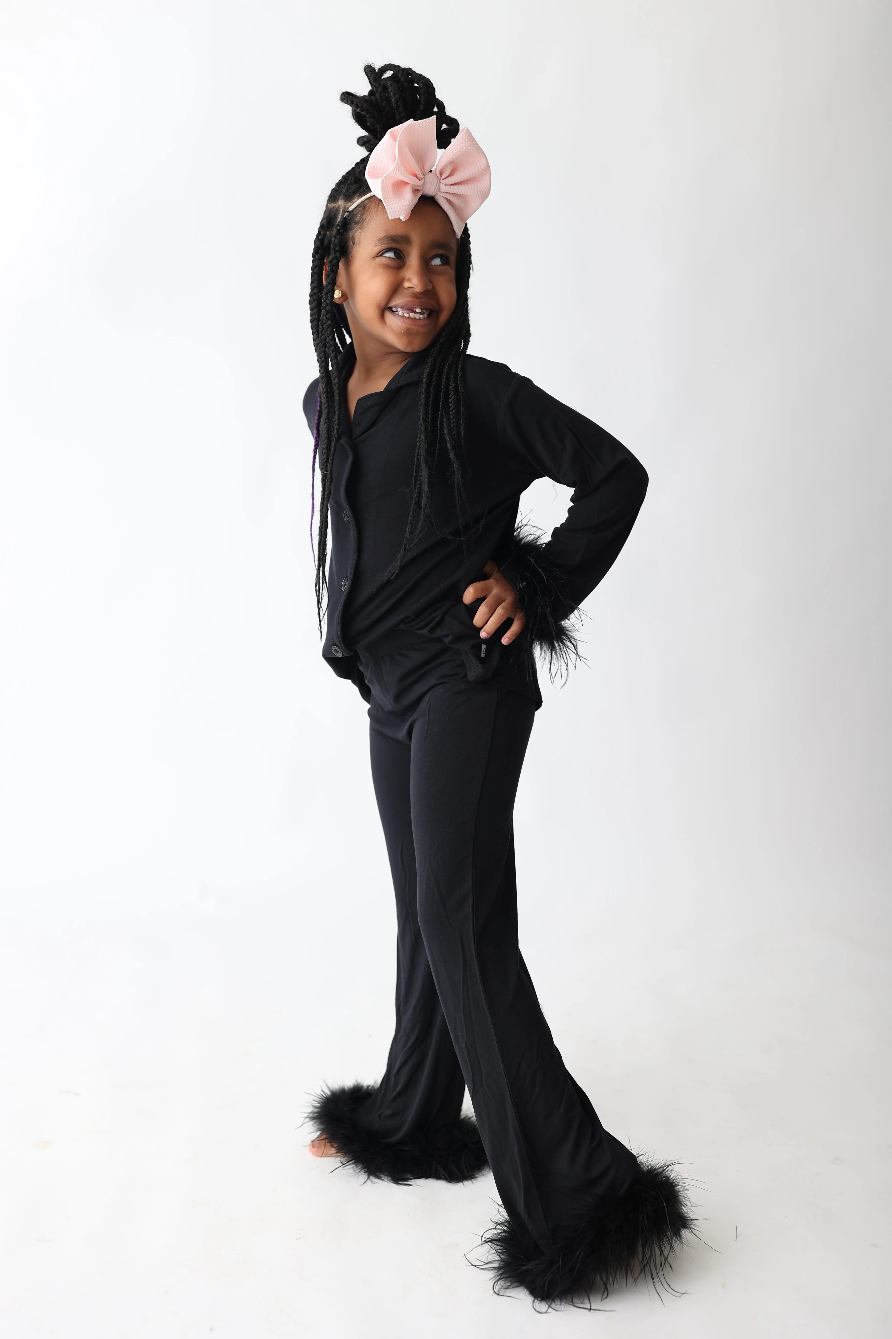 Black Girl’s Flare Feathered Dream Set