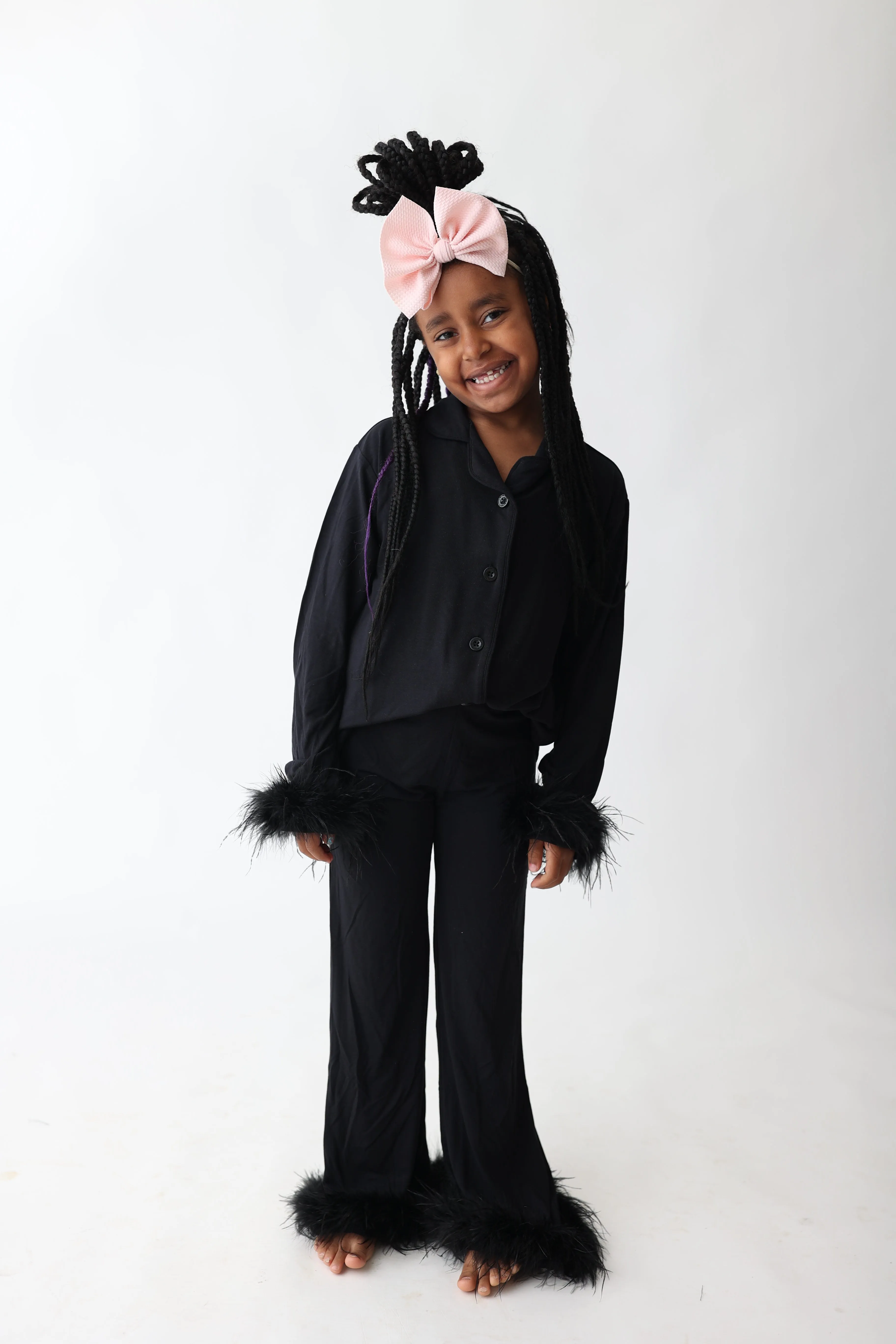 Black Girl’s Flare Feathered Dream Set