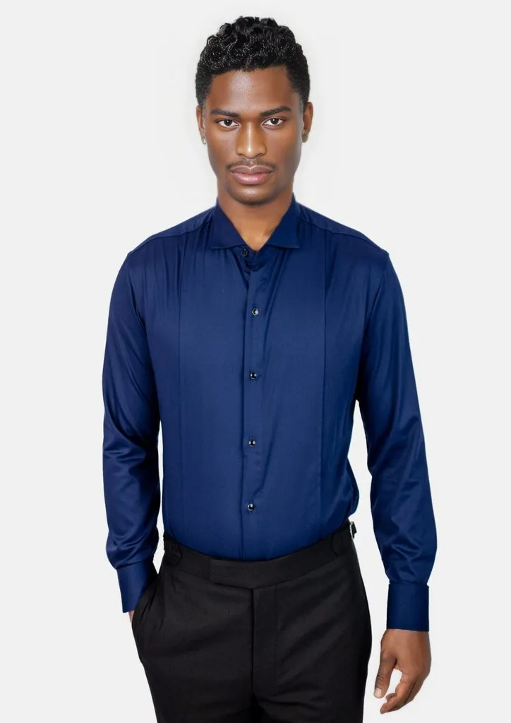 Blue Bamboo Tuxedo Shirt