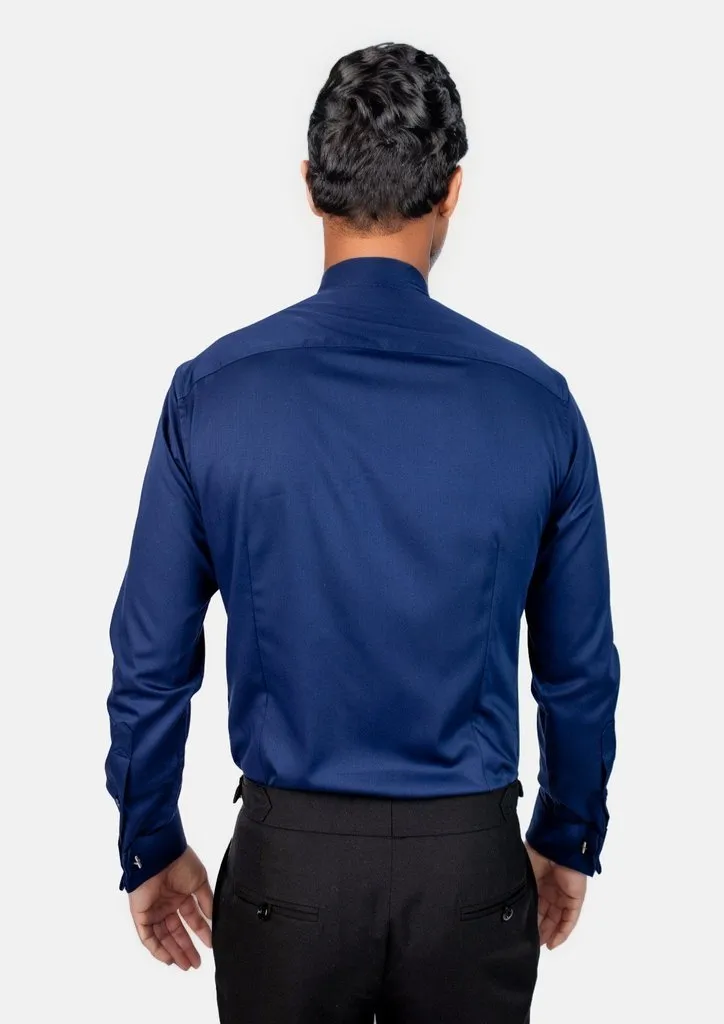 Blue Bamboo Tuxedo Shirt