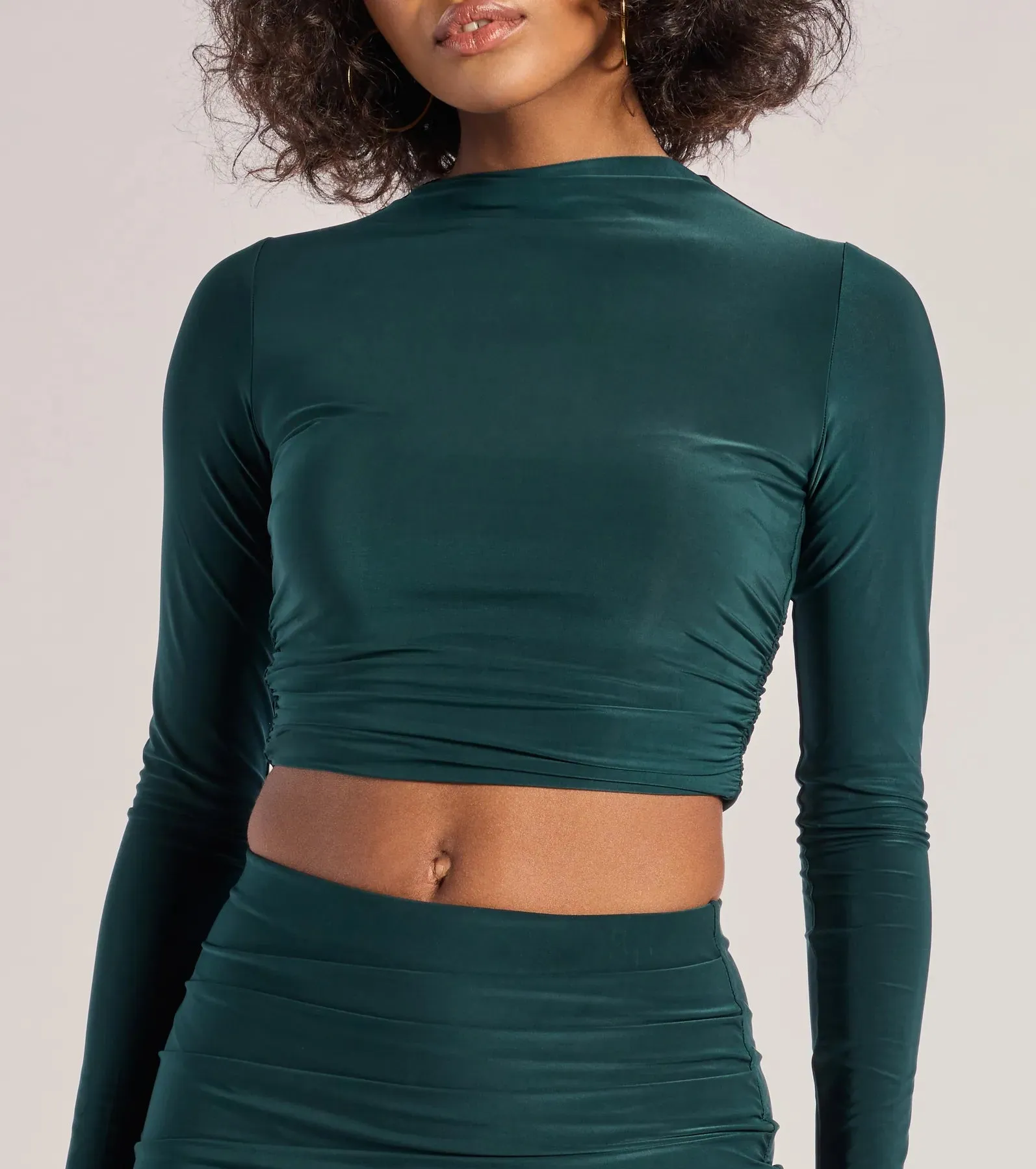 Bold Staple Long Sleeve Crop Top