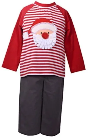 Bonnie Jean Boys Baby Christmas Santa Shirt and Pants Set