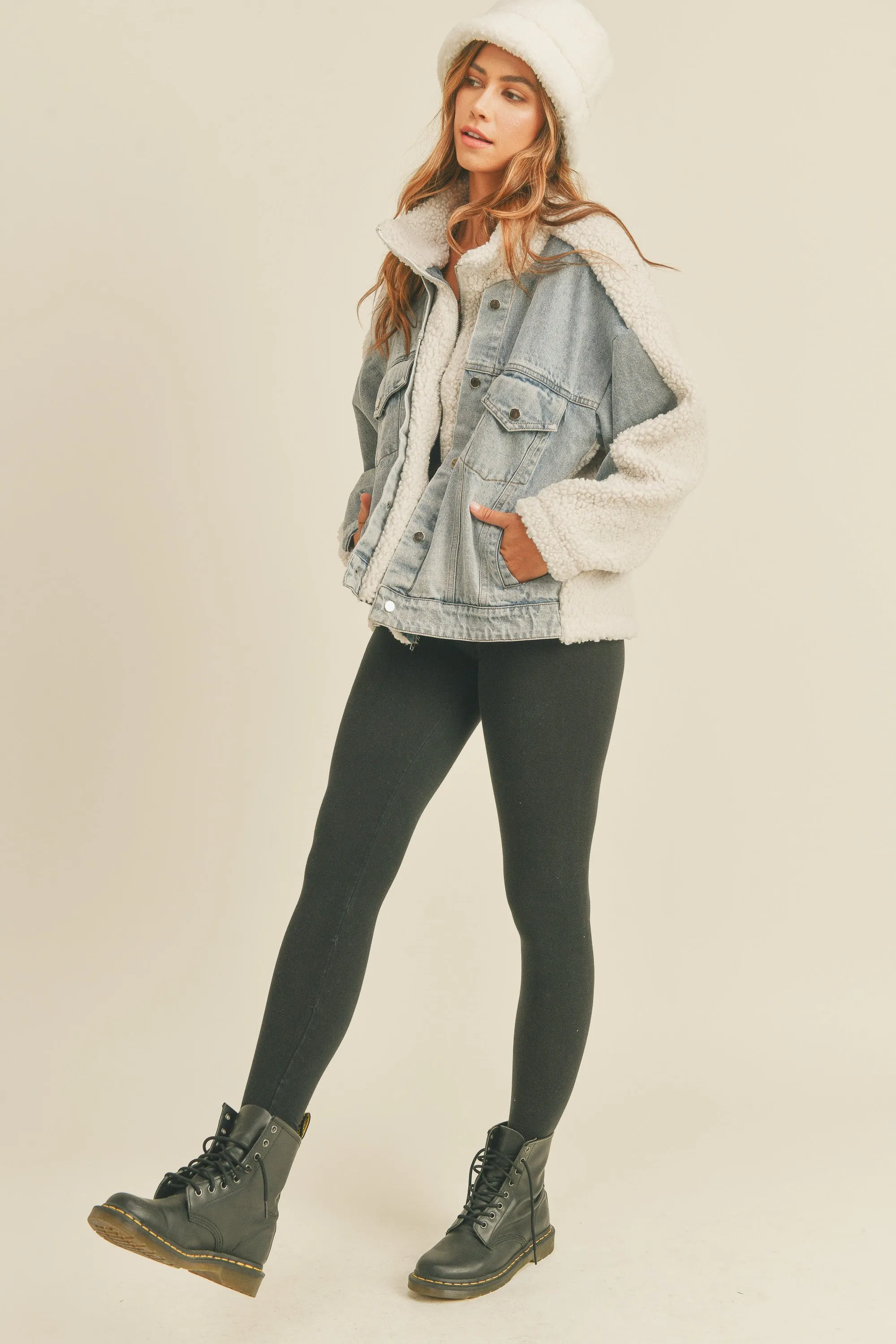 Bree Denim Sherpa Jacket