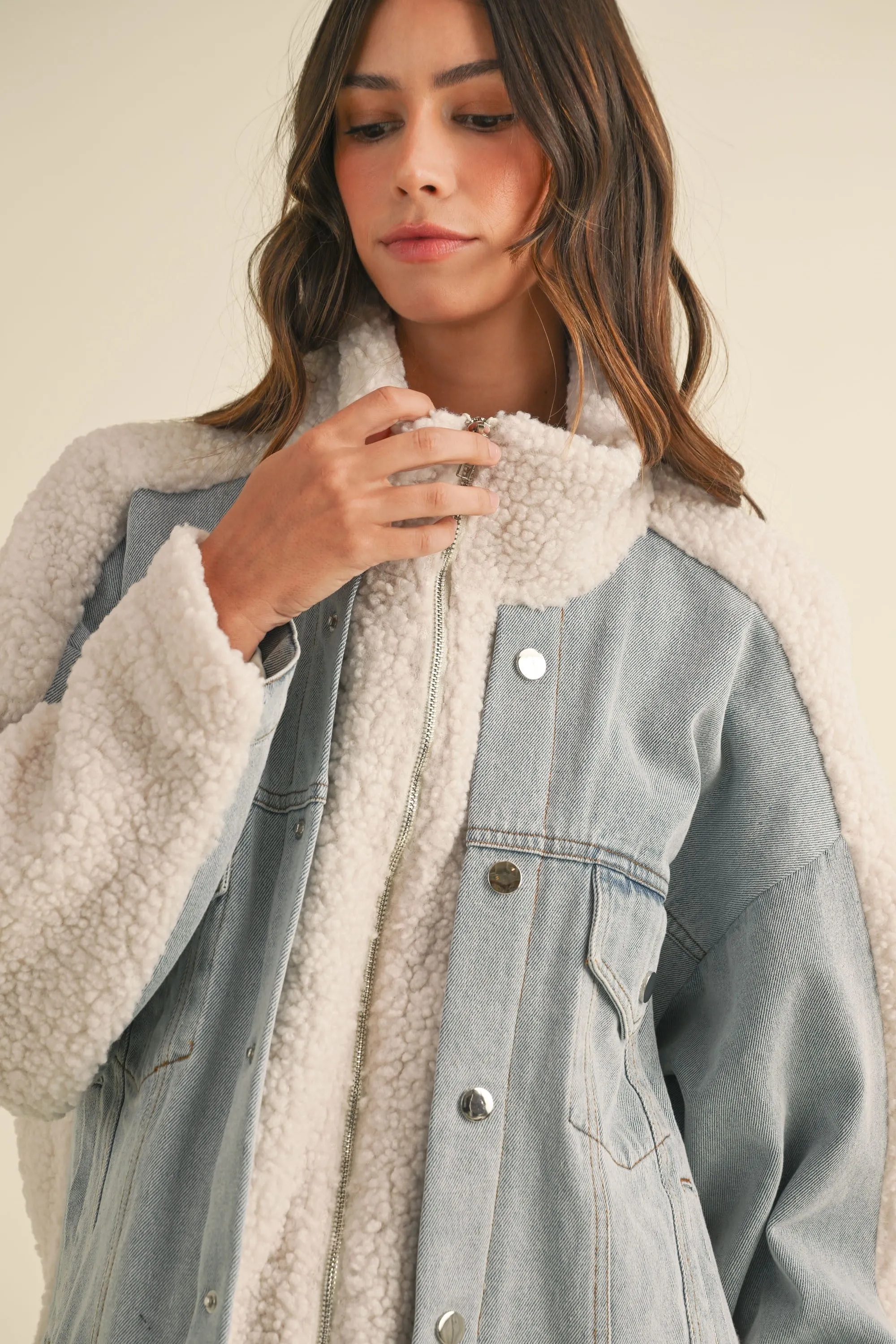 Bree Denim Sherpa Jacket