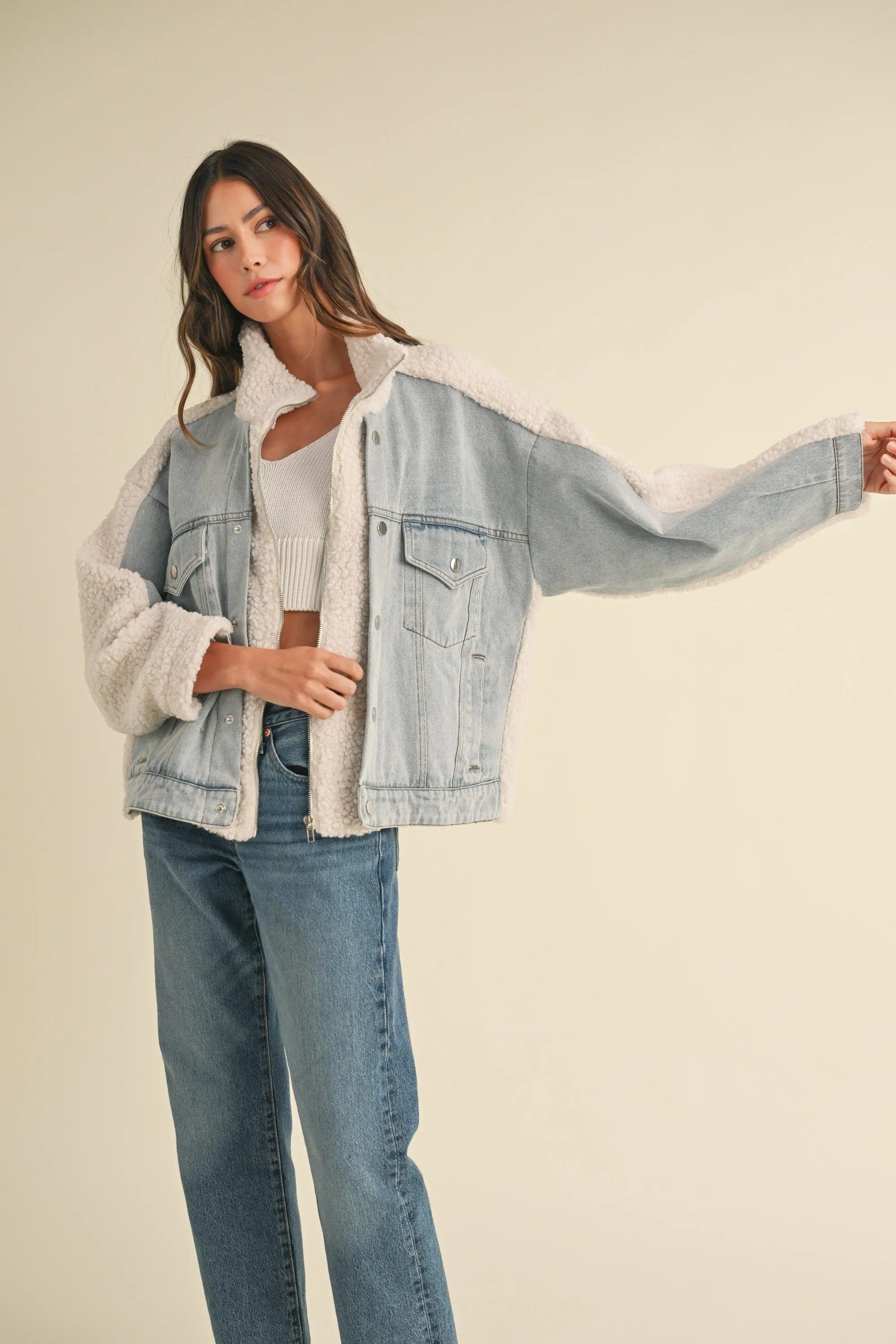 Bree Denim Sherpa Jacket