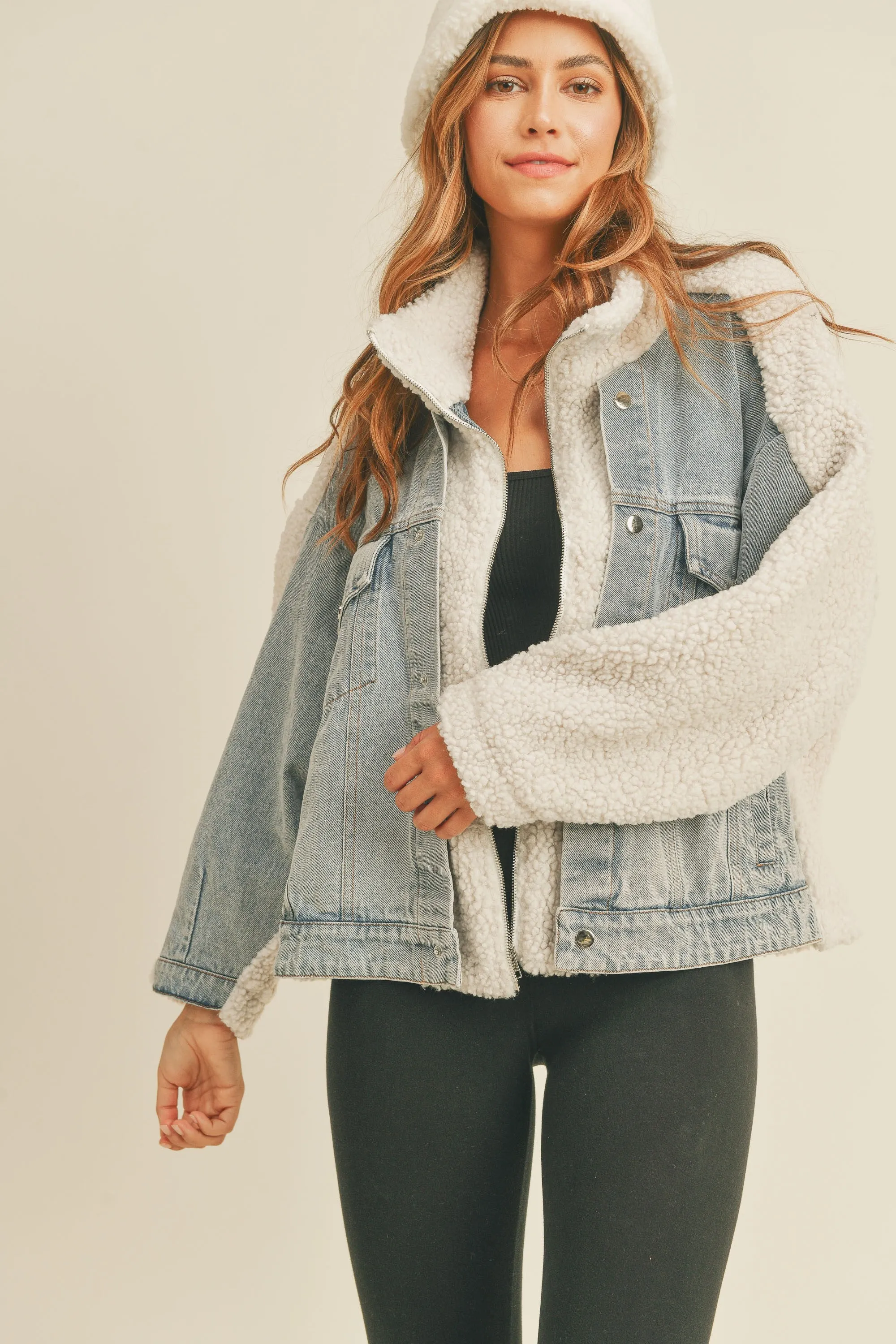 Bree Denim Sherpa Jacket