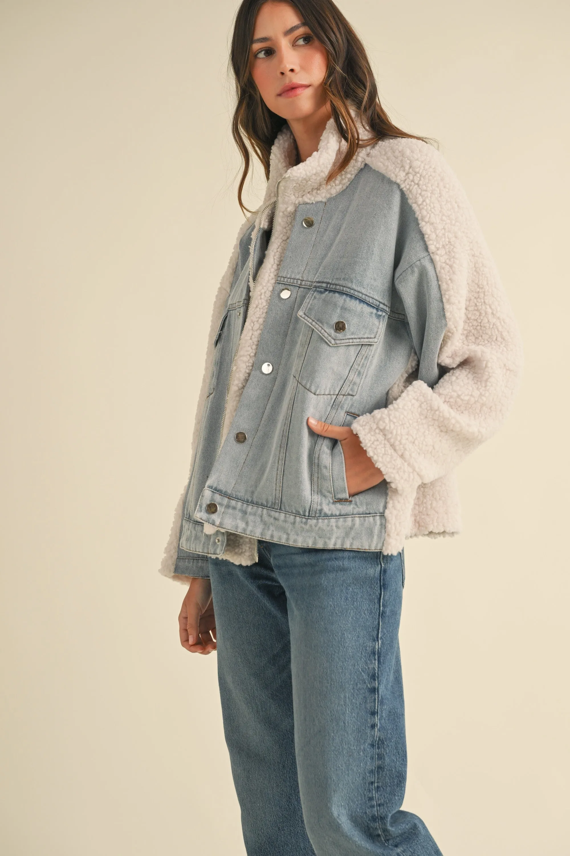 Bree Denim Sherpa Jacket