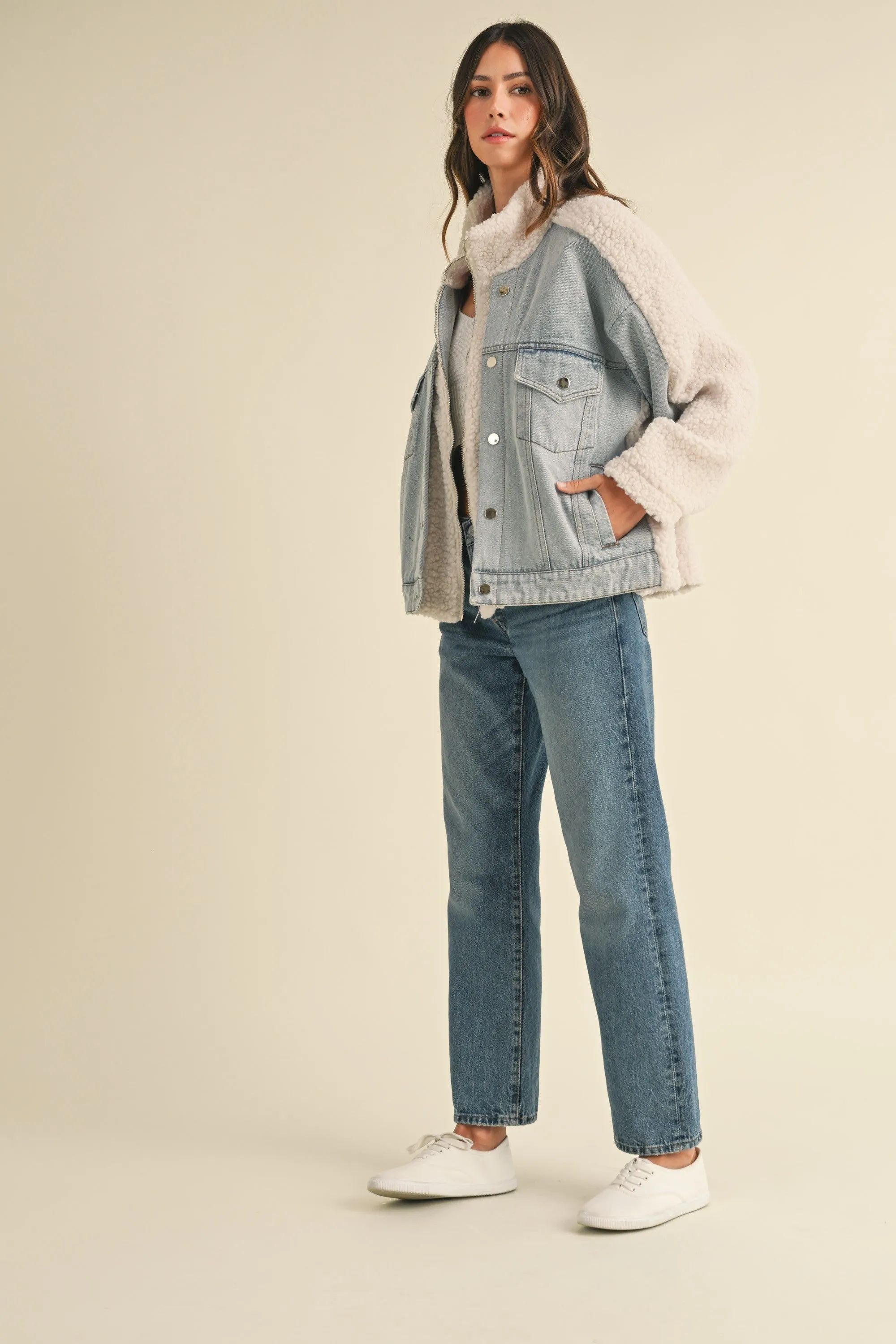 Bree Denim Sherpa Jacket