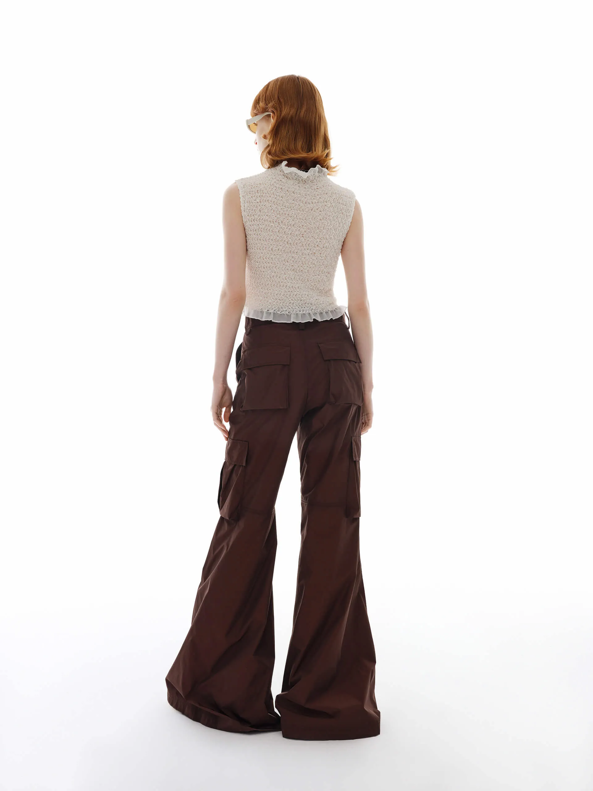 Cargo Style Flared Pants