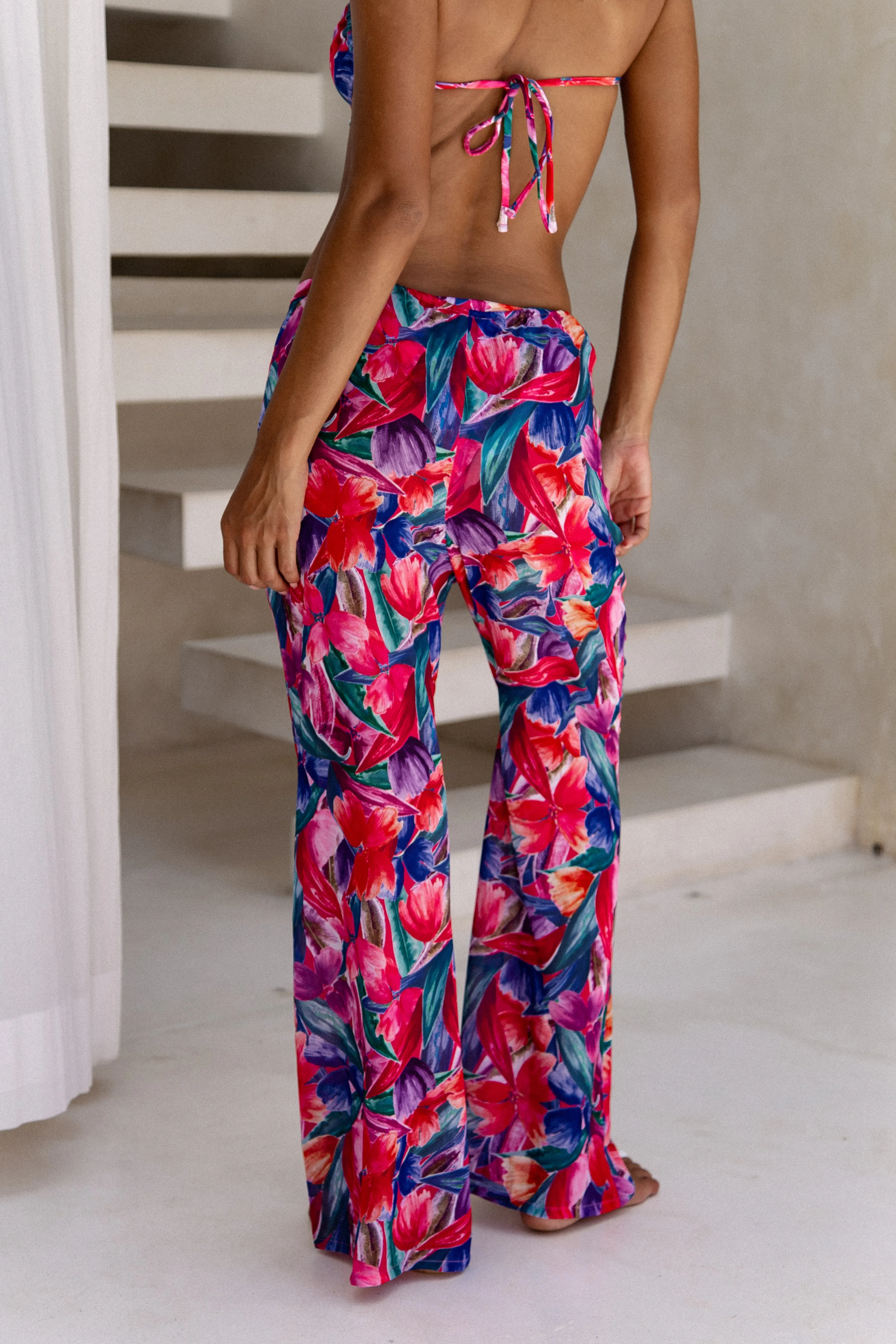 Carmen Tie Front Pants Floral