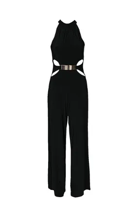 Chic Black High-Neck Jumpsuit