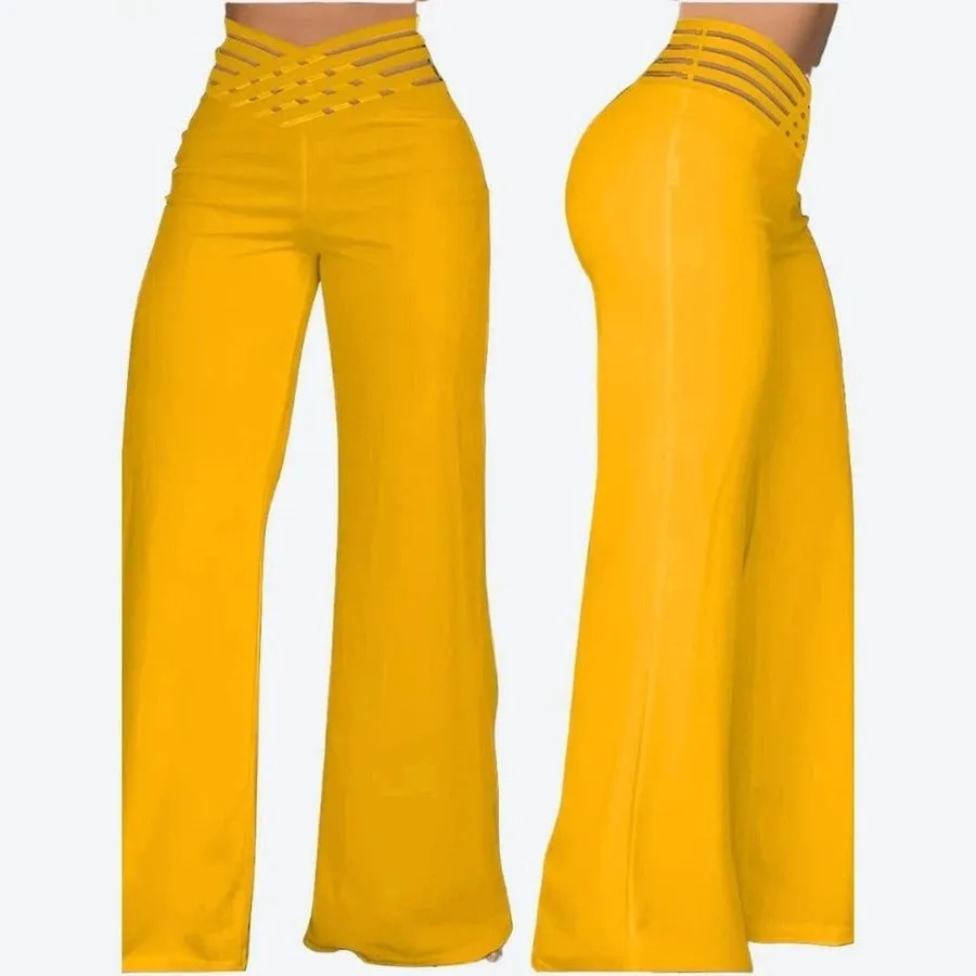 Chic High-Waist Flared Pants