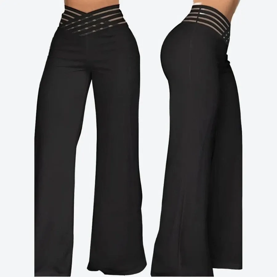 Chic High-Waist Flared Pants