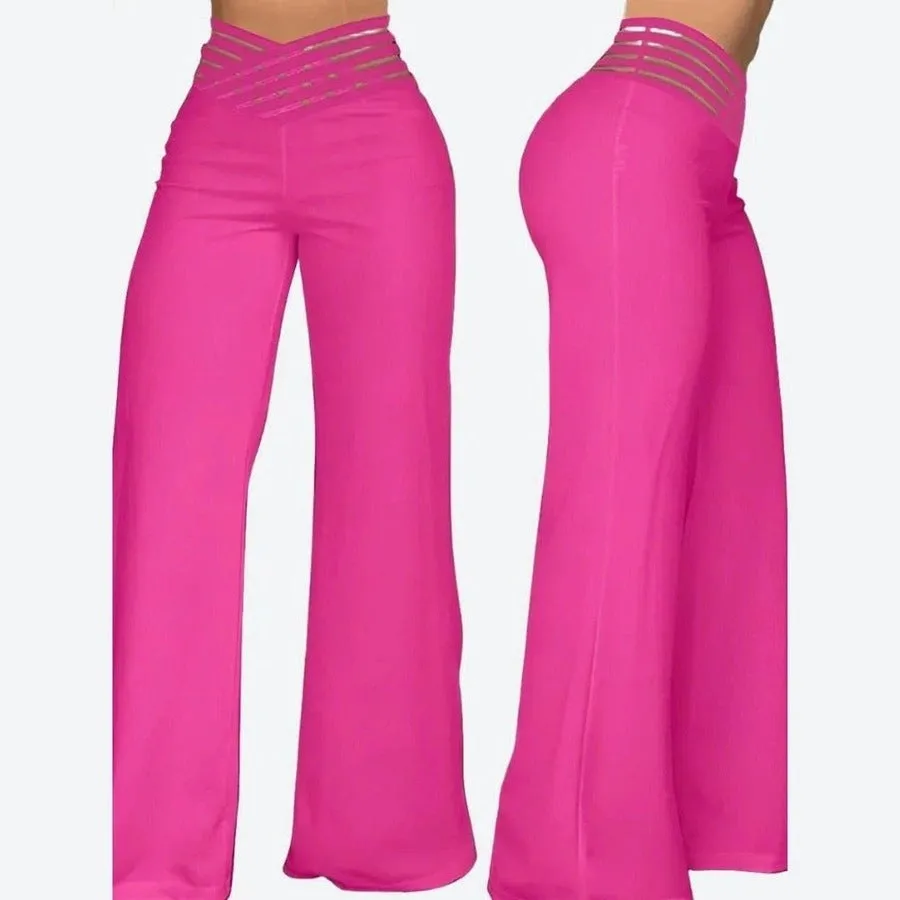 Chic High-Waist Flared Pants