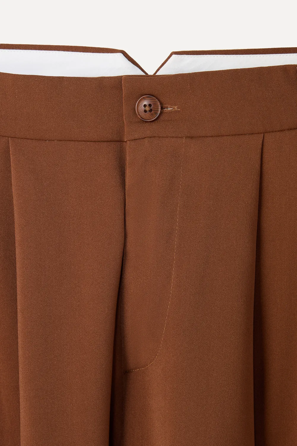 Chocolate Brown Flared Formal Korean Pants