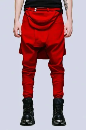 Clip Pants Block Red - Unisex