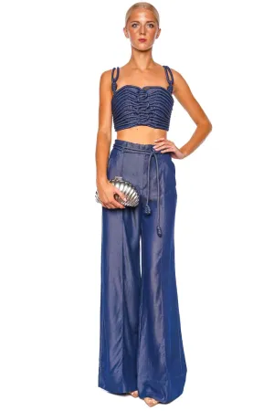 Color Identidad Belted Flared Pant