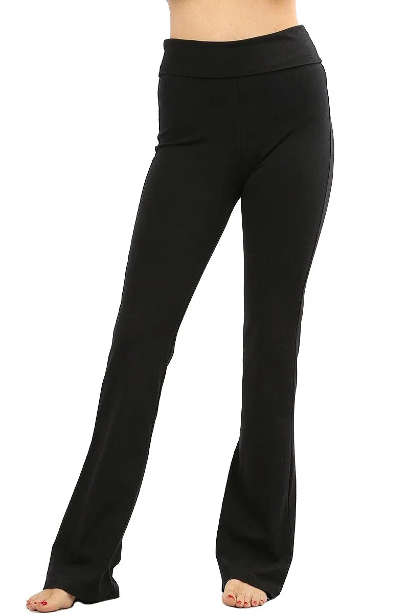 Cotton Flared Yoga Pants