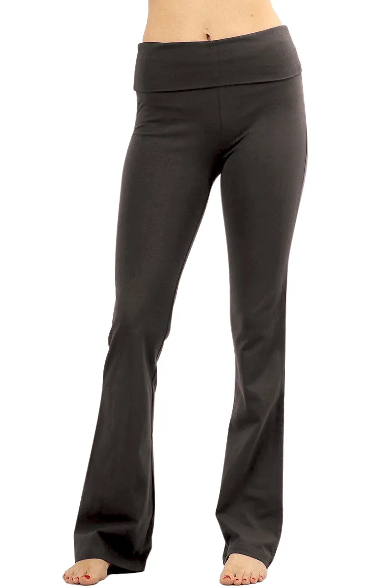 Cotton Flared Yoga Pants