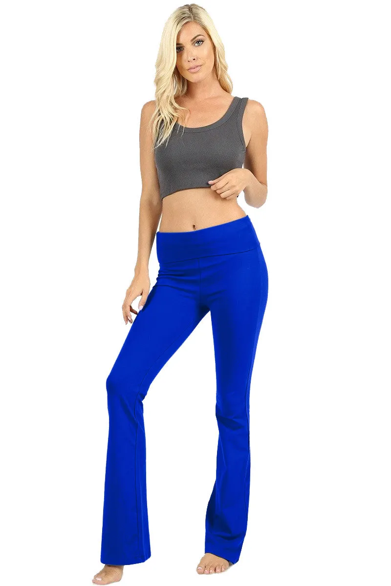 Cotton Flared Yoga Pants