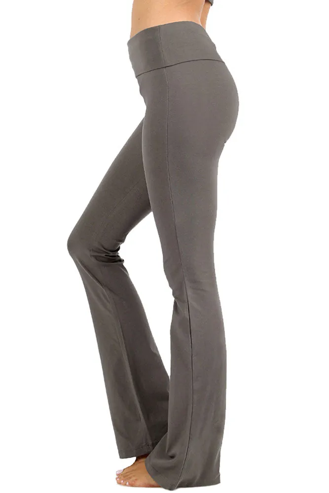 Cotton Flared Yoga Pants