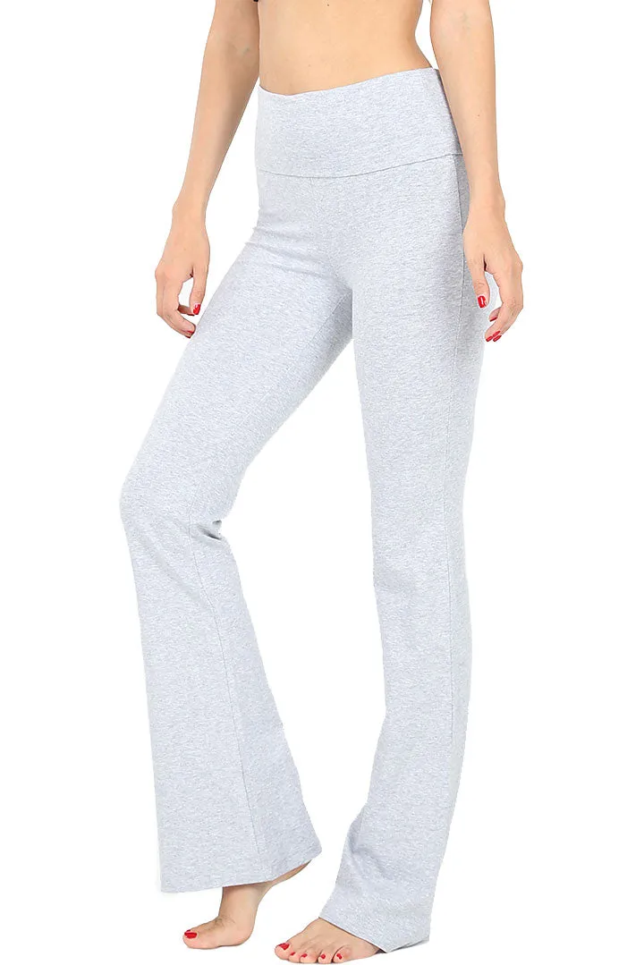 Cotton Flared Yoga Pants