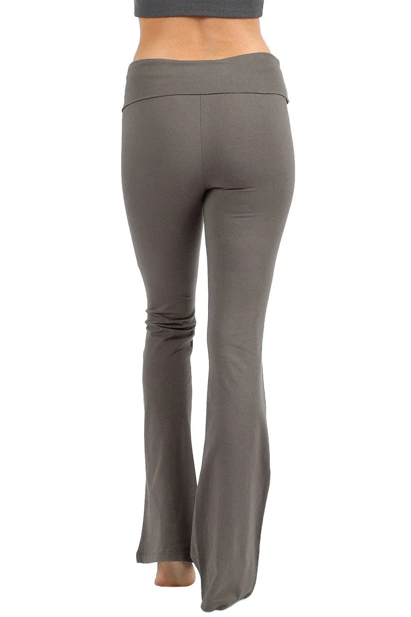 Cotton Flared Yoga Pants