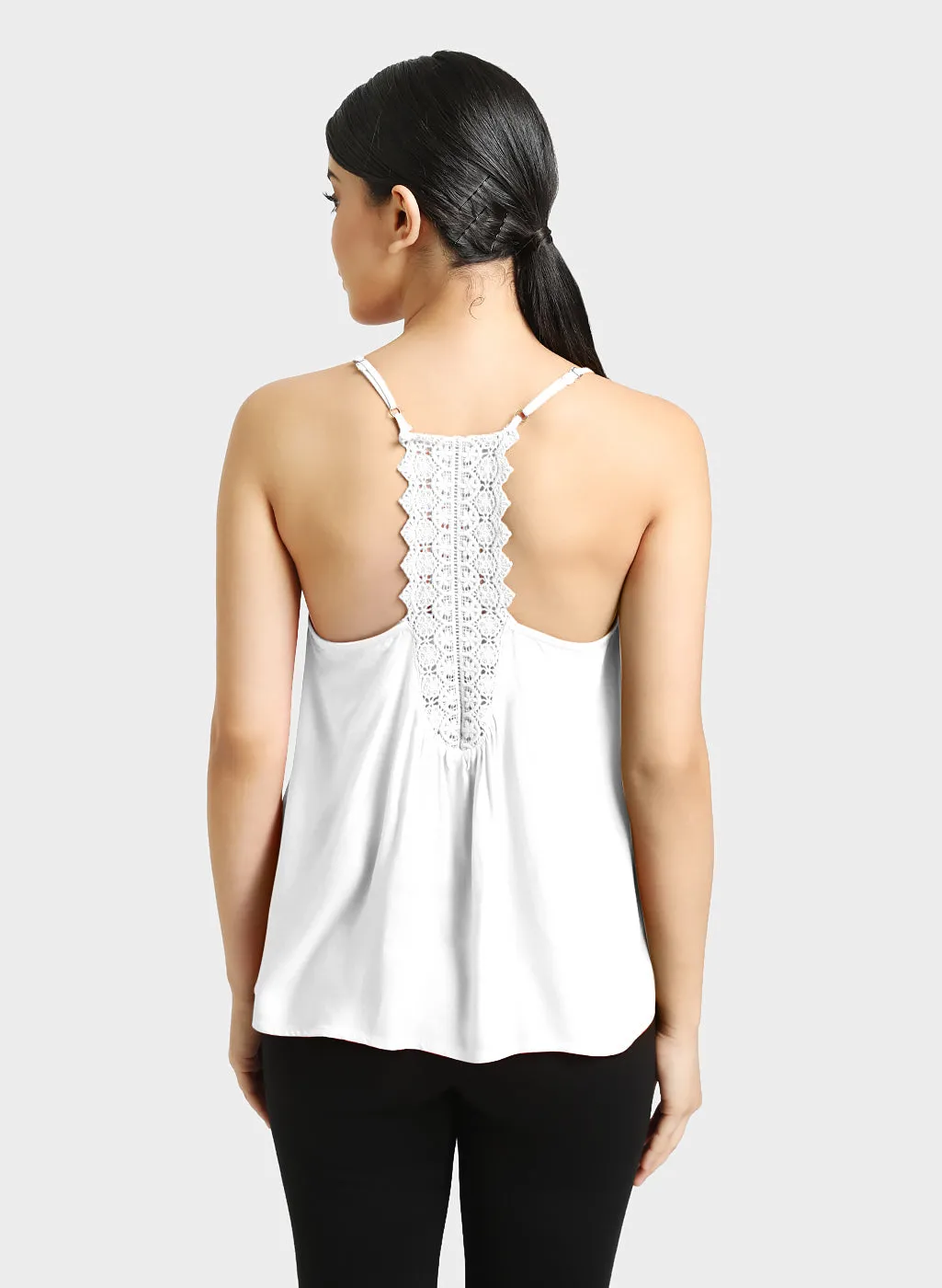 Crochet Lace Flared Singlet