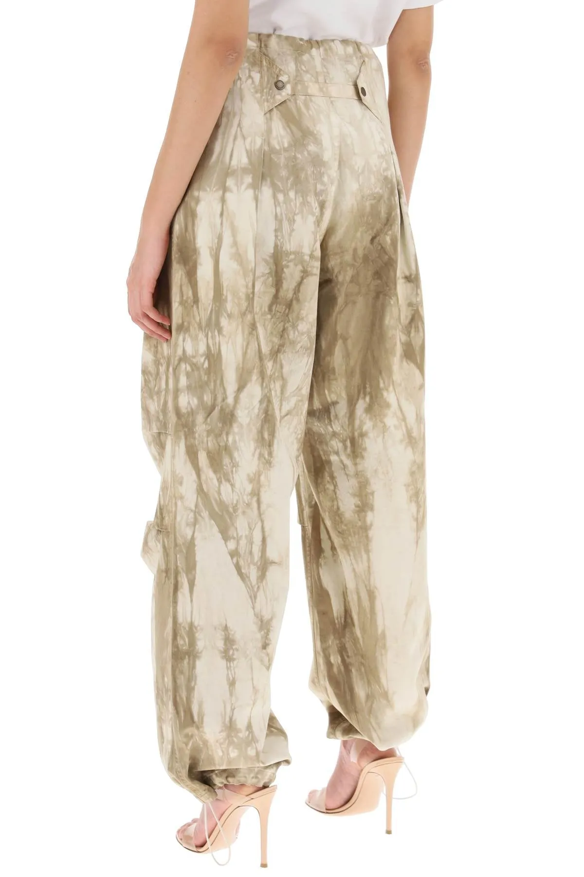 daisy tie-dye baggy pants