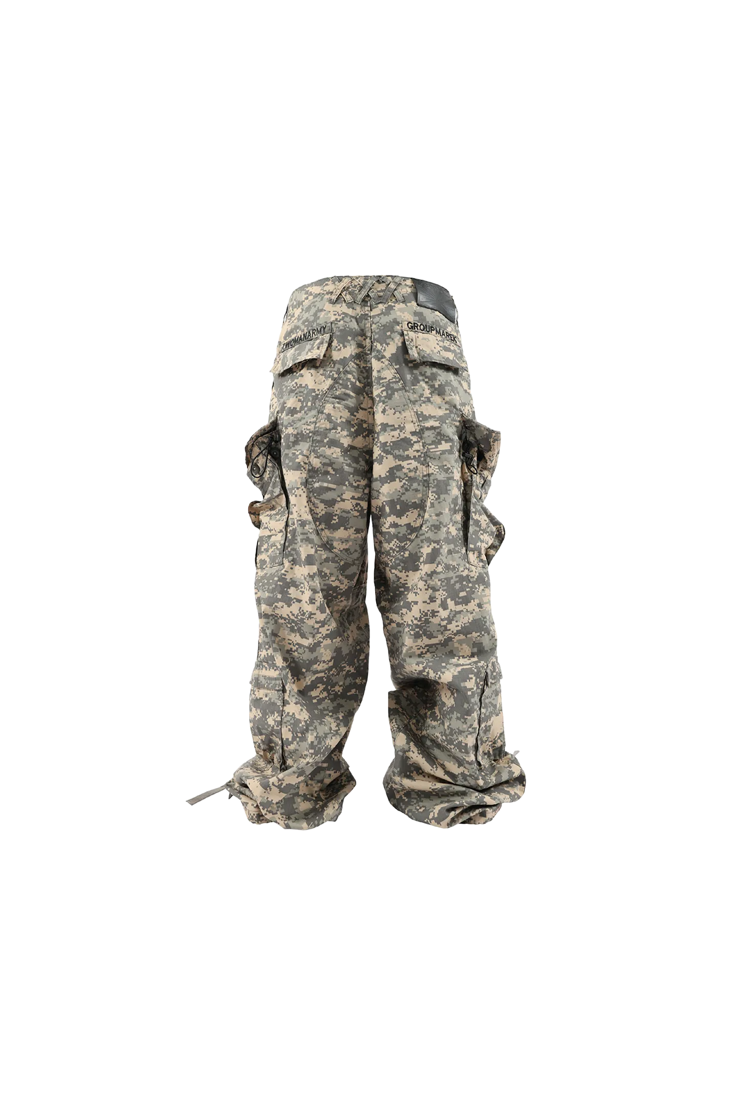 Digital Camouflage Adjustable Drawstring Baggy Pants