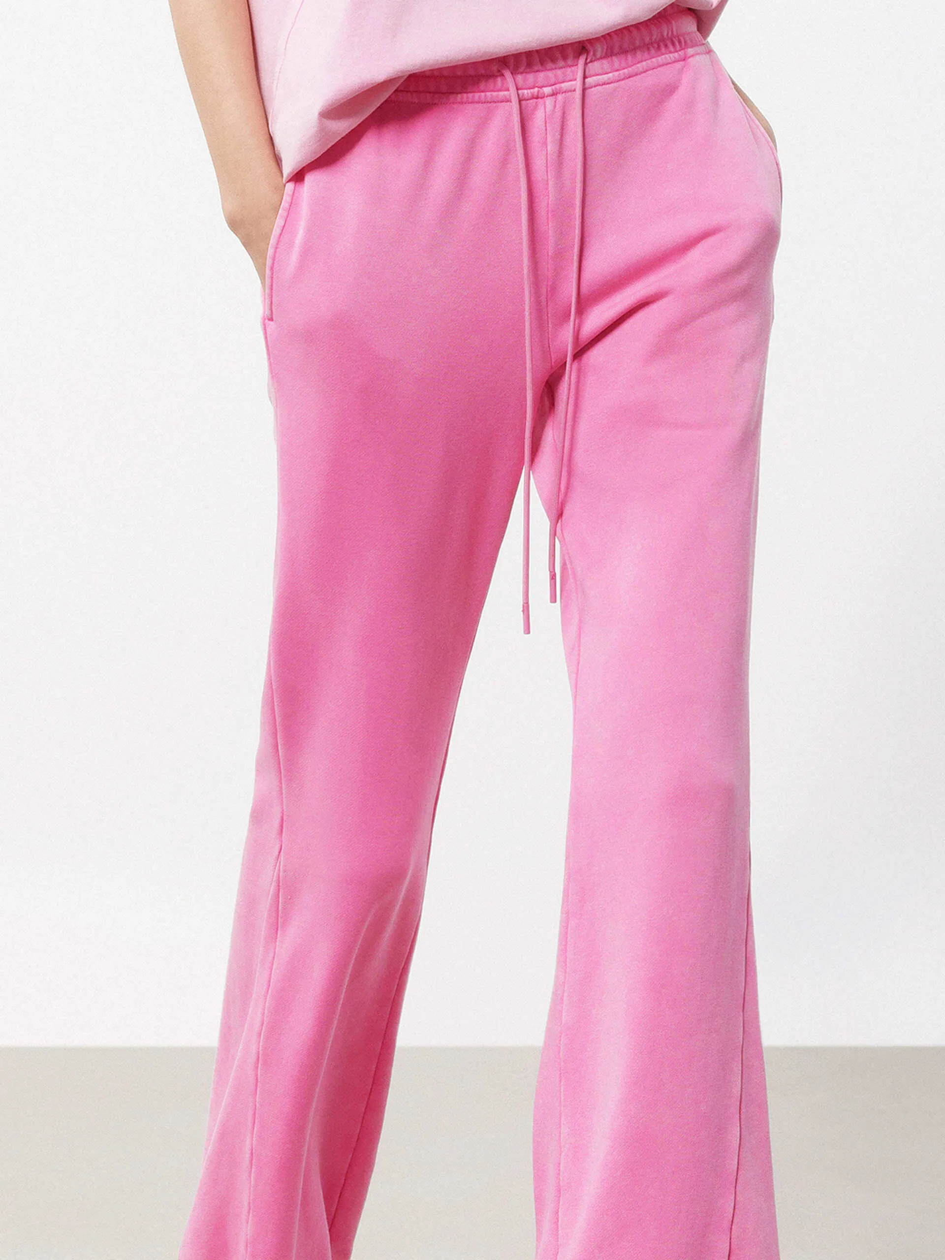 Drawstring Waist Flared Pants