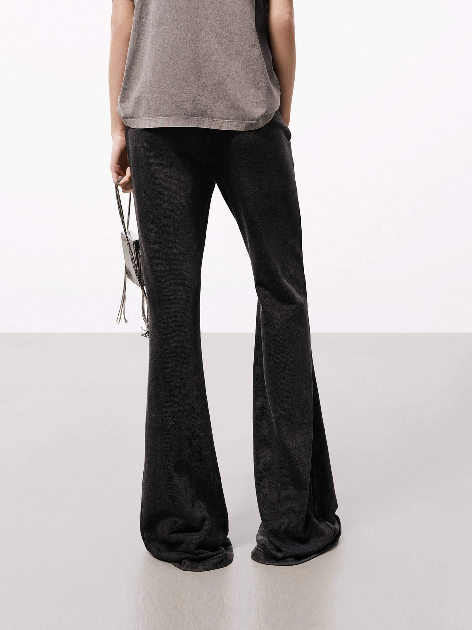 Drawstring Waist Flared Pants