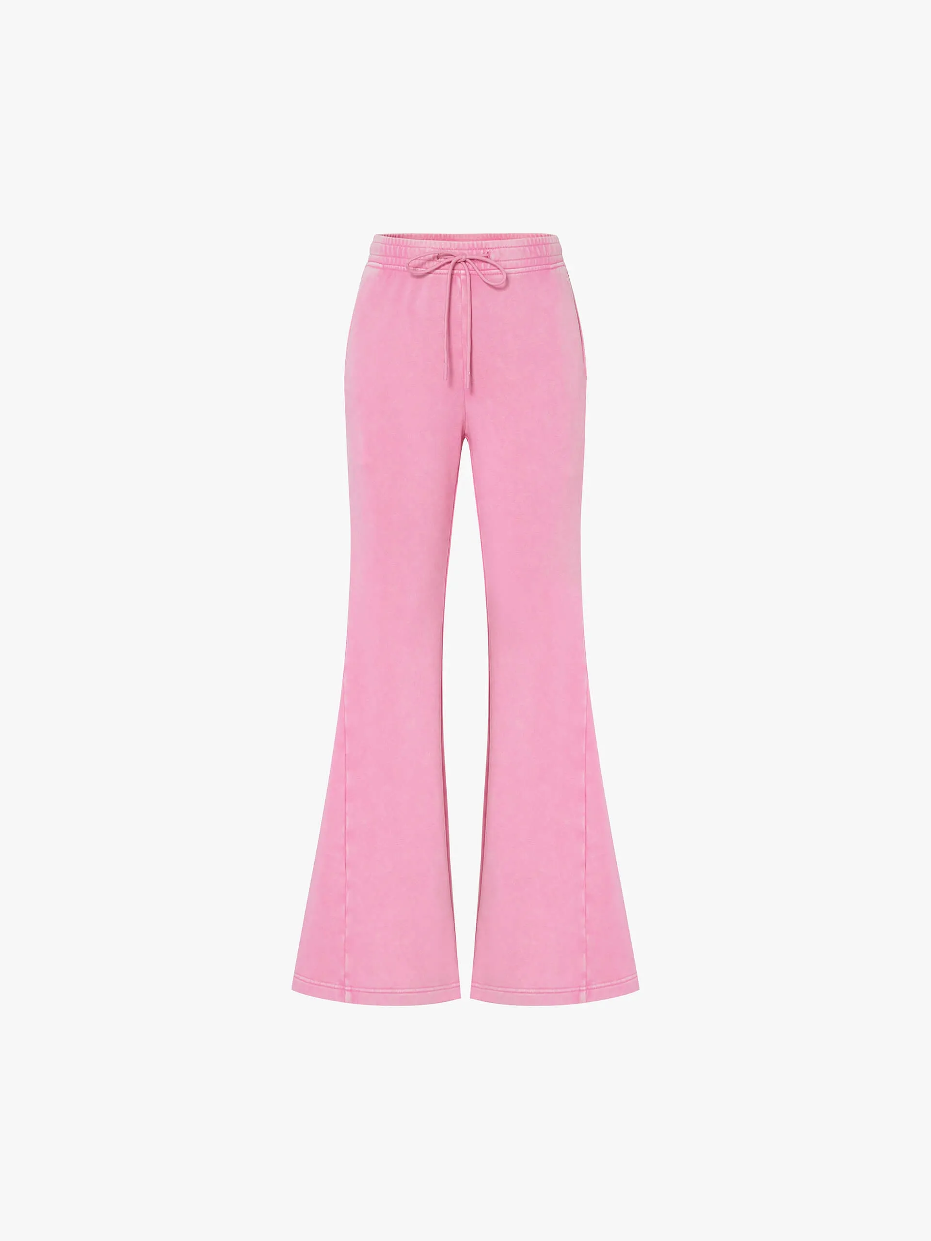 Drawstring Waist Flared Pants