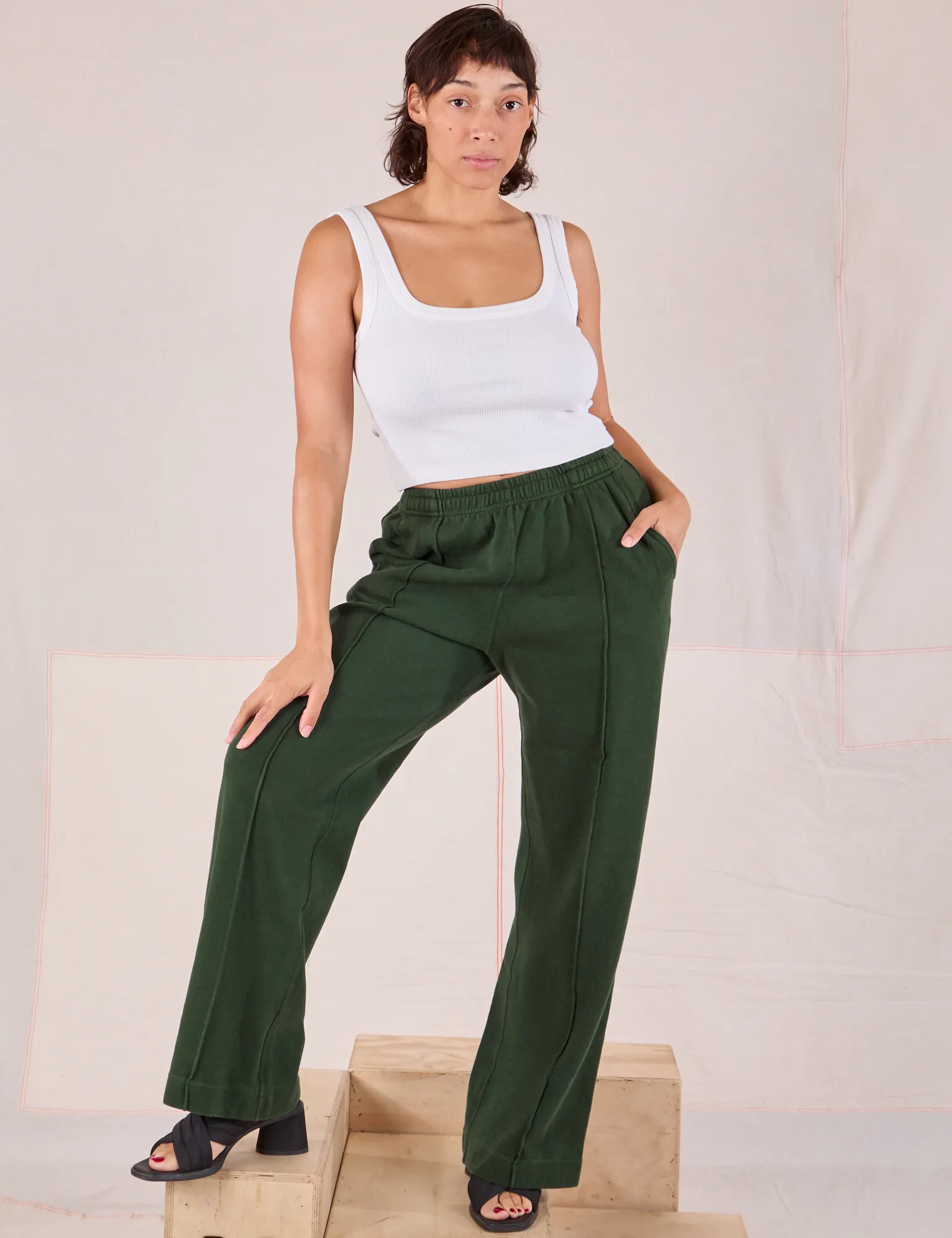 Easy Western Pants - Swamp Green