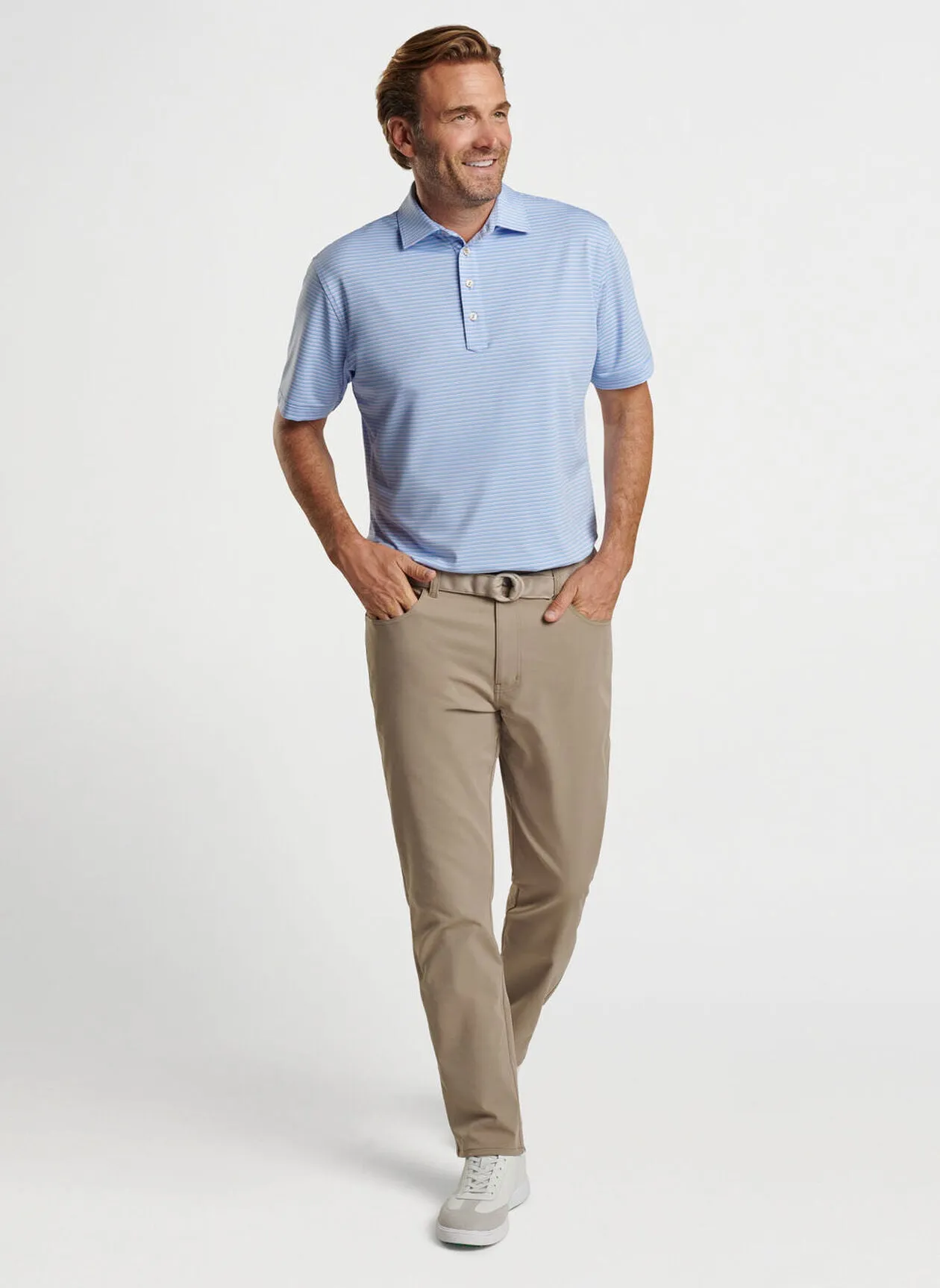 eb66 Performance Five-Pocket Pant in Dark Sand by Peter Millar