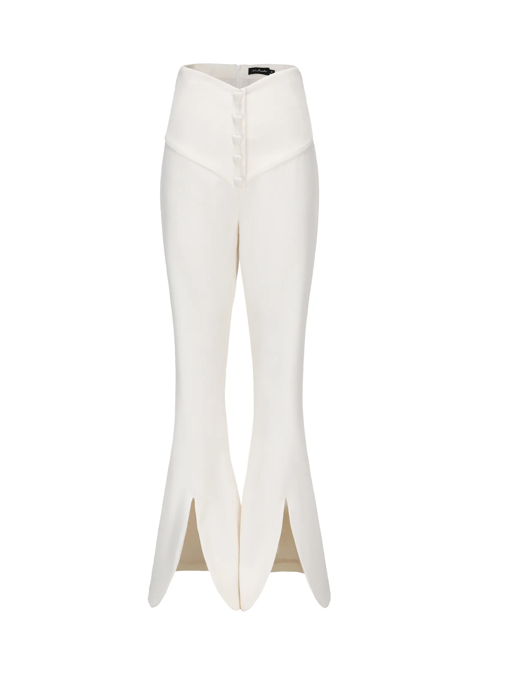 Elle Heart Buckle Pants (White) (Final Sale)