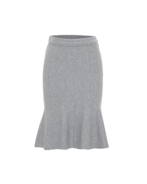 Ersa Shimmer Rib Stripe Tulip Skirt